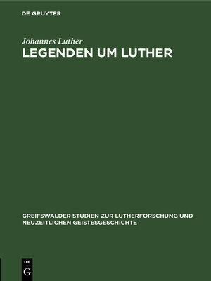 cover image of Legenden um Luther